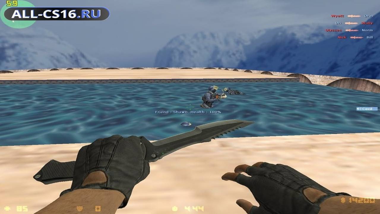 Карта «100hp_water» для CS 1.6 для CS 1.6
