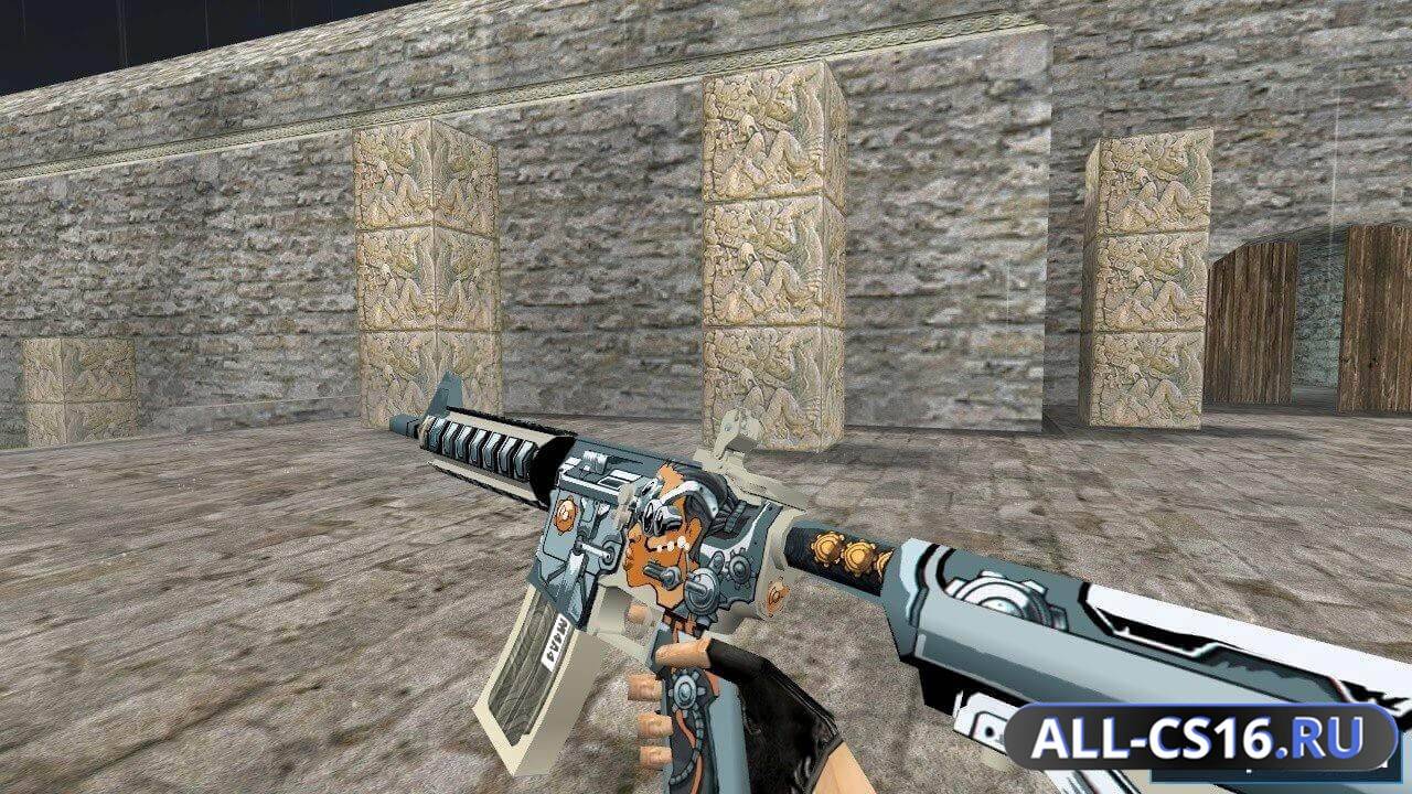 Модель оружия для CS 1.6 - M4A1 M4A4 | Cybernetic