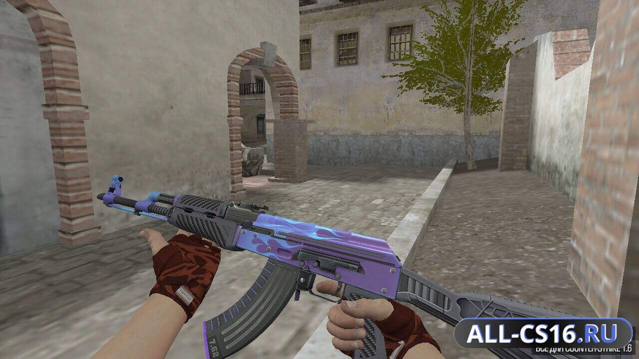Модель оружия для CS 1.6 - AK-47 АК-47 | Road Hog Purple