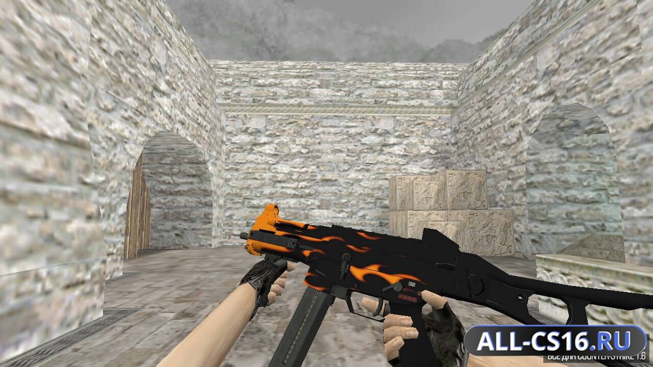 Модель оружия для CS 1.6 - UMP-45 UMP-45 | Пламя