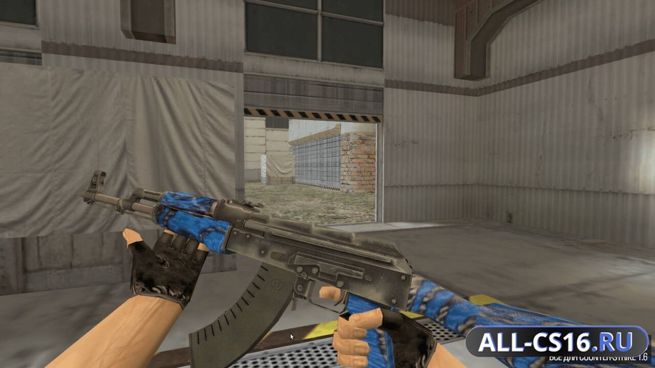 Модель оружия для CS 1.6 - AK-47 АК-47 | Синий глянец