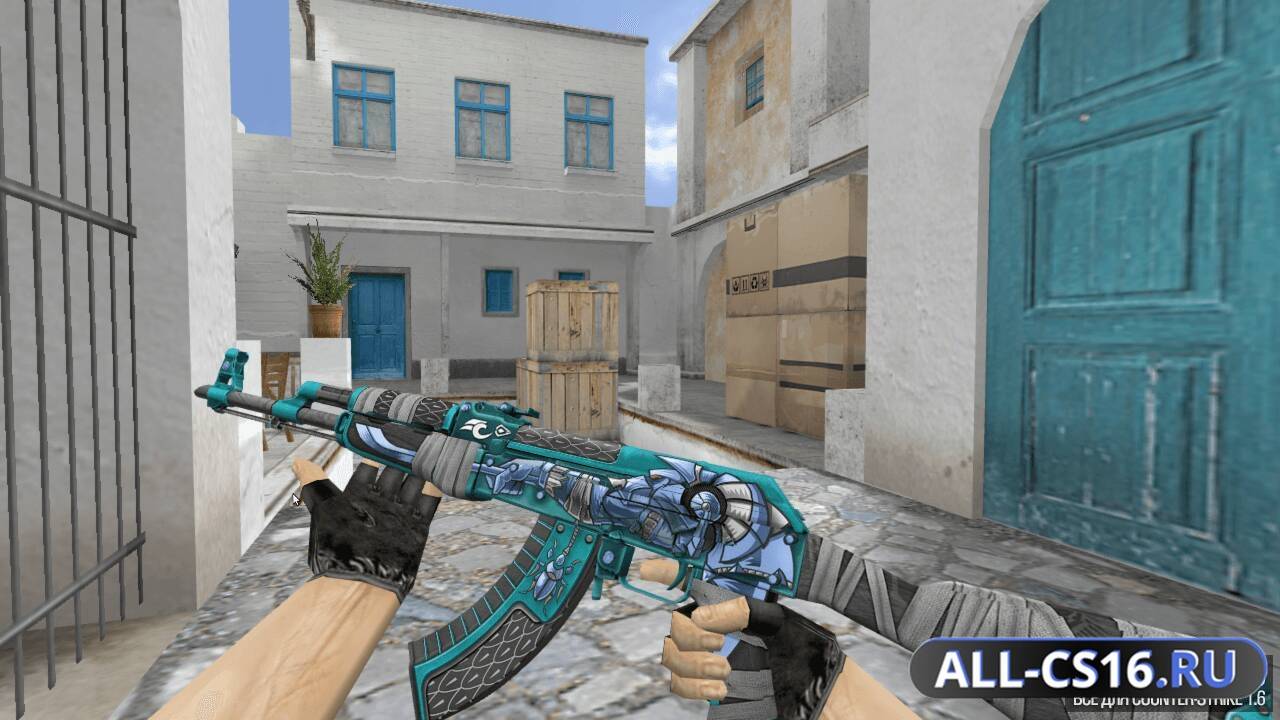 Модель оружия для CS 1.6 - AK-47 АК-47 | Anubis Blue
