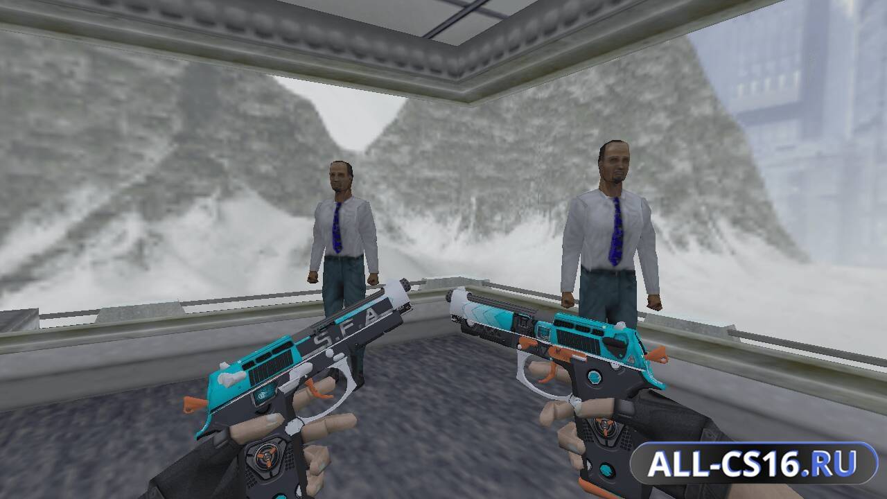 Модель оружия для CS 1.6 - Dual-Elites Dual Berettas | Счастливый запуск