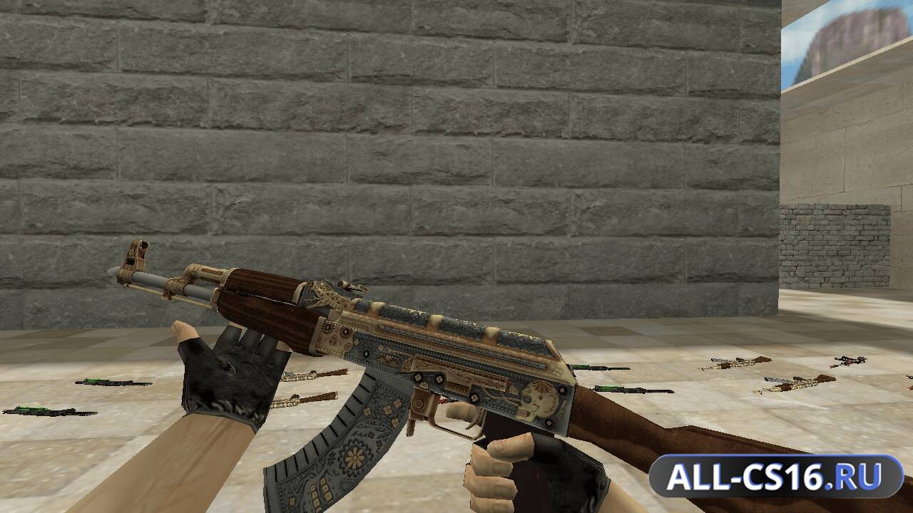 Модель оружия для CS 1.6 - AK-47 АК-47 | Золотой картель