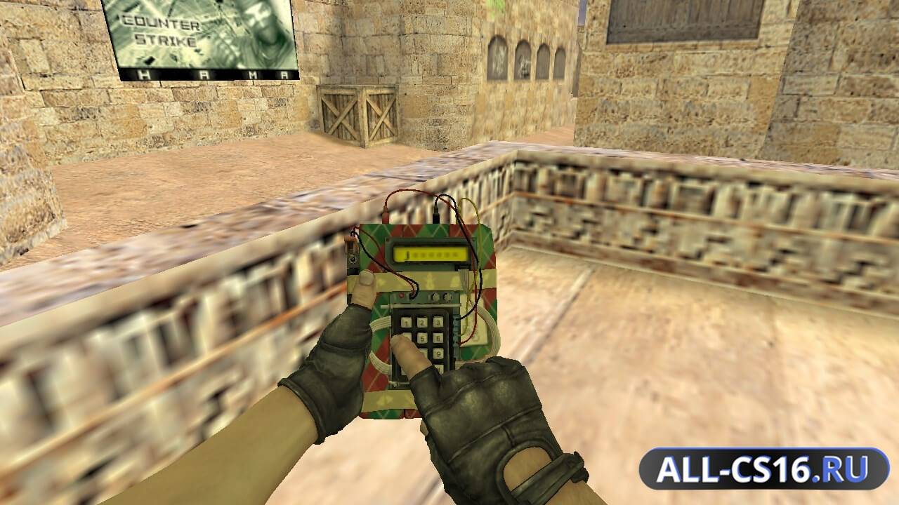 Модель оружия для CS 1.6 - Новогодняя бомба из CS:GO