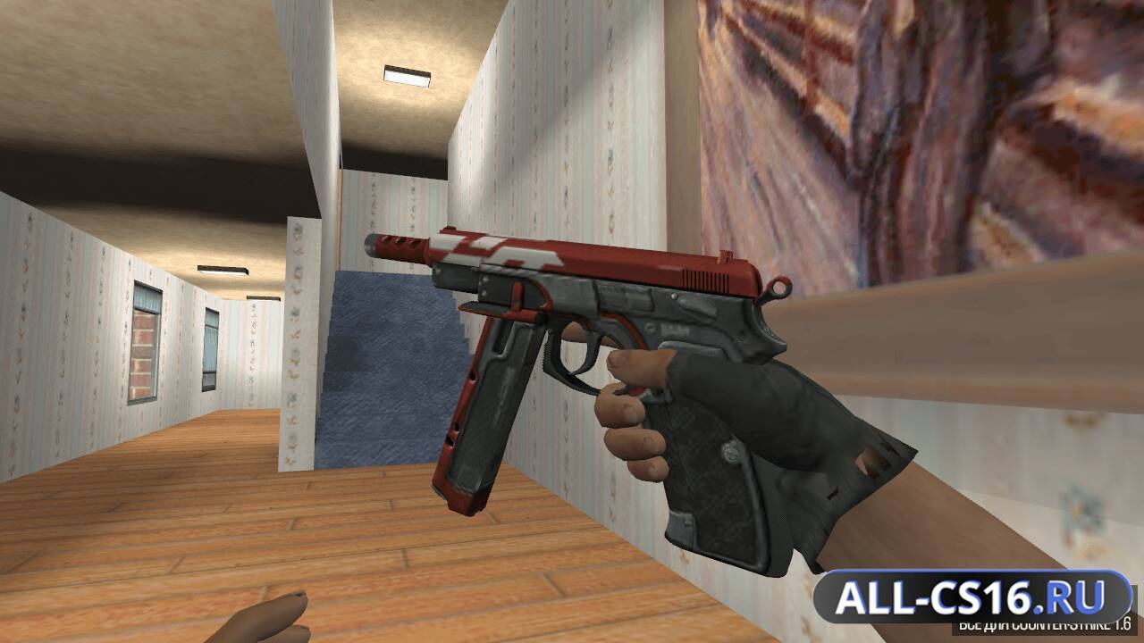Модель оружия для CS 1.6 - P228 CZ-75 | Красный ястреб
