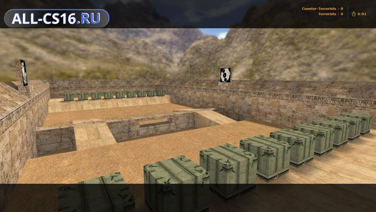 Карта «aim_aggro_free» для CS 1.6 для CS 1.6