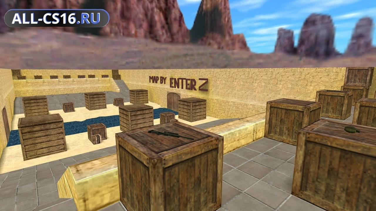 Карта «aim_de_dust_teck» для CS 1.6 для CS 1.6