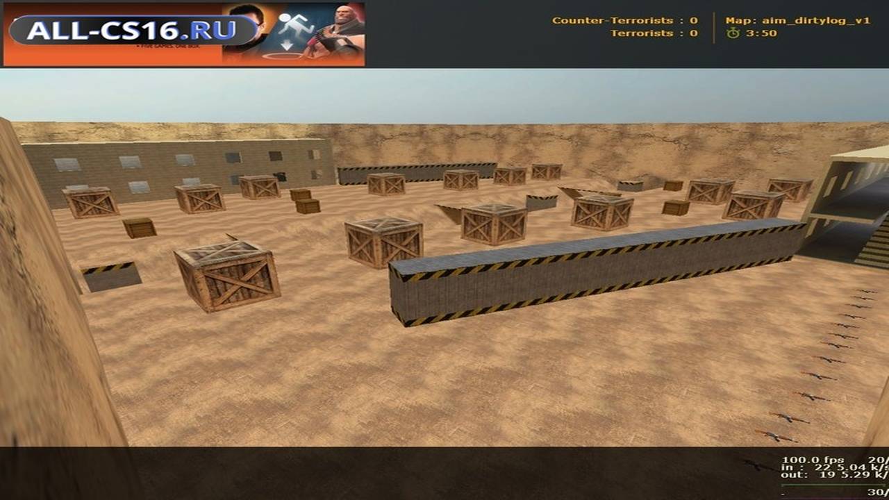 Карта «aim_dirtylog_v1» для CS 1.6 для CS 1.6