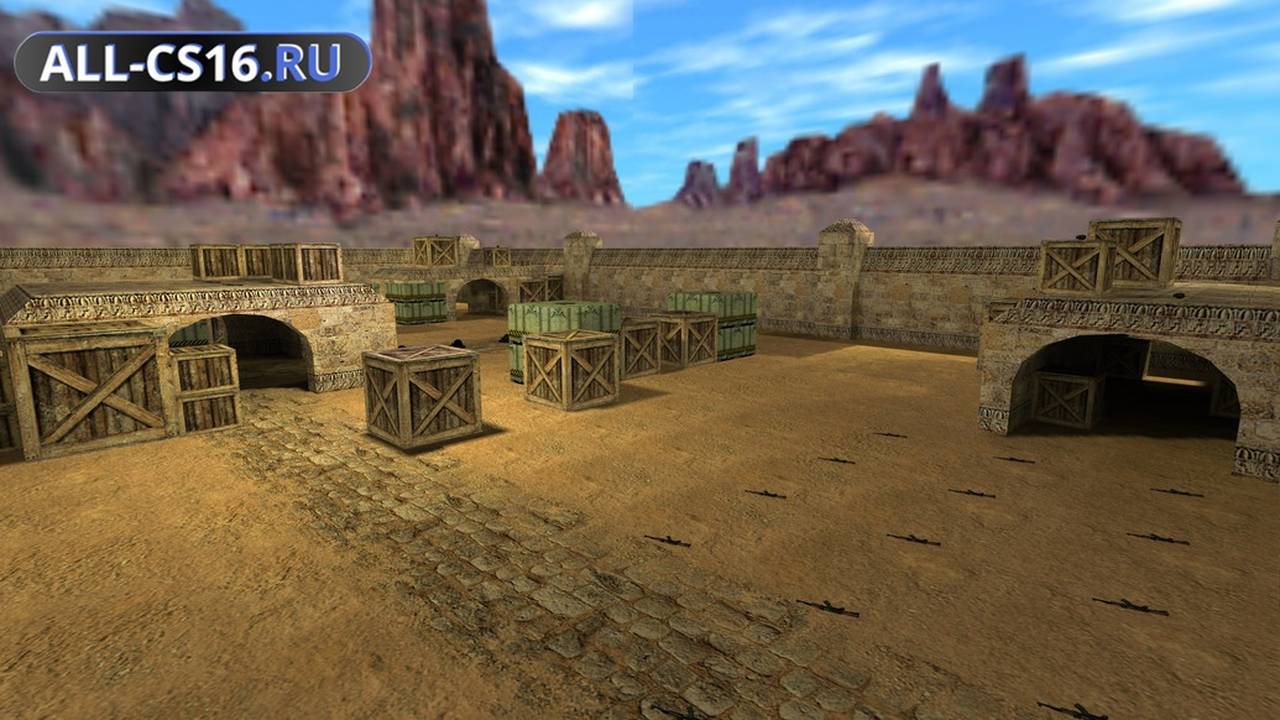 Карта «aim_dusty_courtyard» для CS 1.6 для CS 1.6