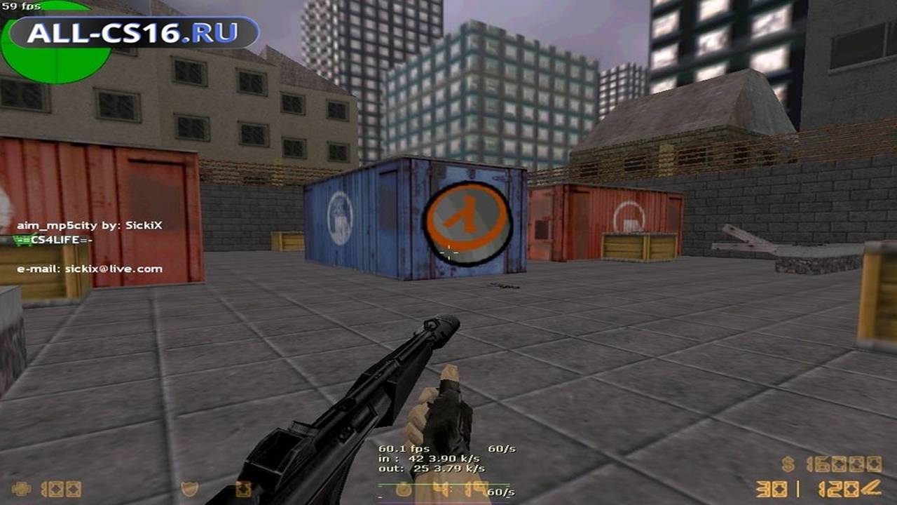 Карта «aim_mp5city» для CS 1.6 для CS 1.6