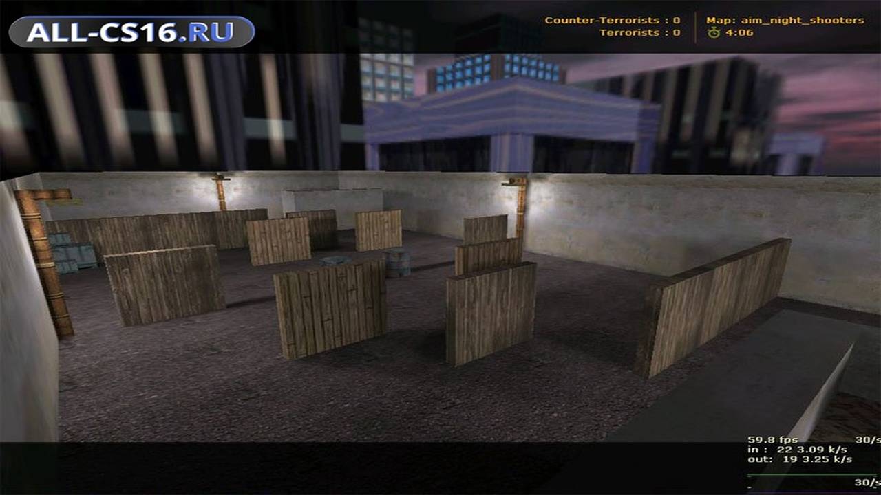 Карта «aim_night_shooters» для CS 1.6 для CS 1.6