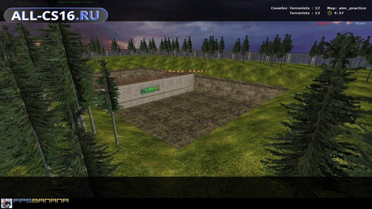 Карта «aim_practice» для CS 1.6 для CS 1.6
