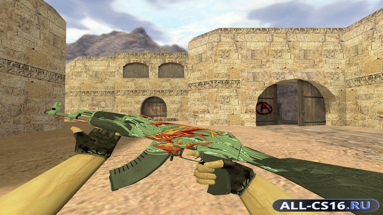 Модель оружия для CS 1.6 - AK-47 АК-47 Аквамариновая месть