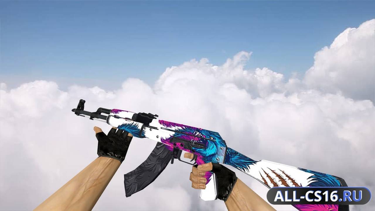 Модель оружия для CS 1.6 - AK-47 AK-47 Blue Wolf