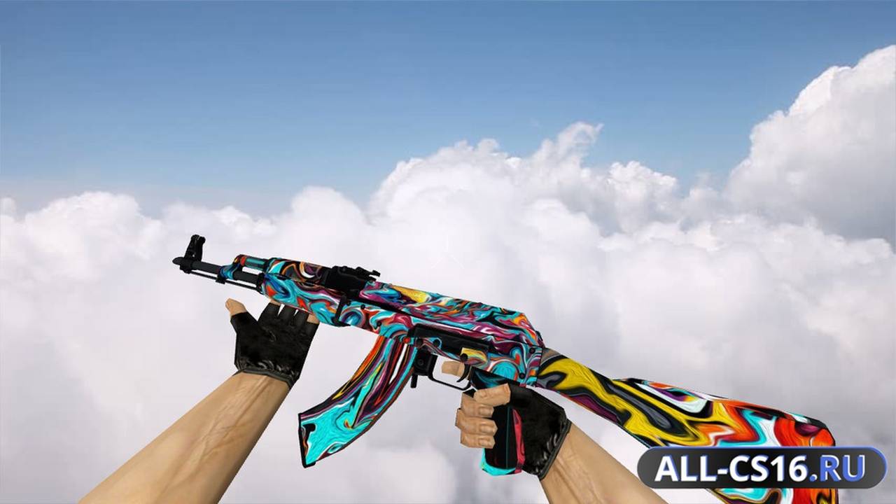 Модель оружия для CS 1.6 - AK-47 AK-47 Colorful Apocalypse