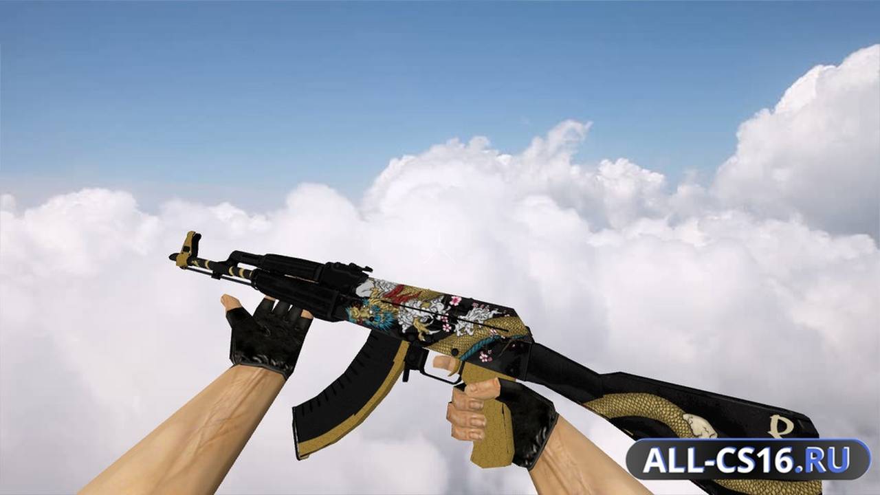 Модель оружия для CS 1.6 - AK-47 AK-47 Dragon Gold
