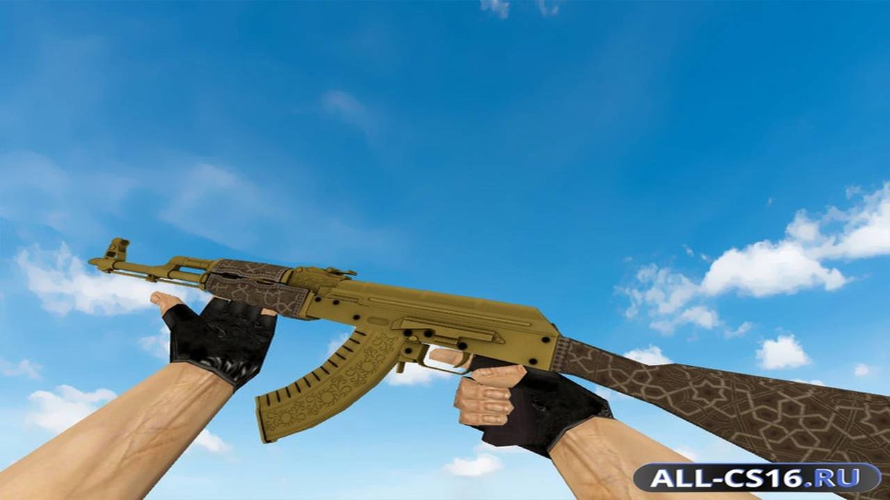 Модель оружия для CS 1.6 - AK-47 AK-47 | Золотая арабеска (Gold Arabesque)