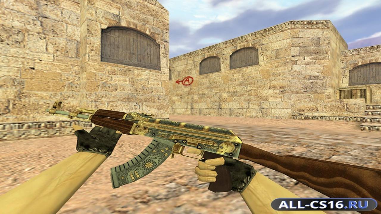 Модель оружия для CS 1.6 - AK-47 АК-47 Золотой картель
