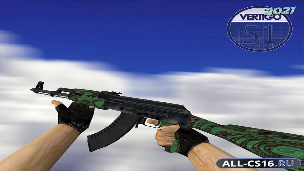 Модель оружия для CS 1.6 - AK-47 AK-47 | Зелёный глянец (Green Laminate)