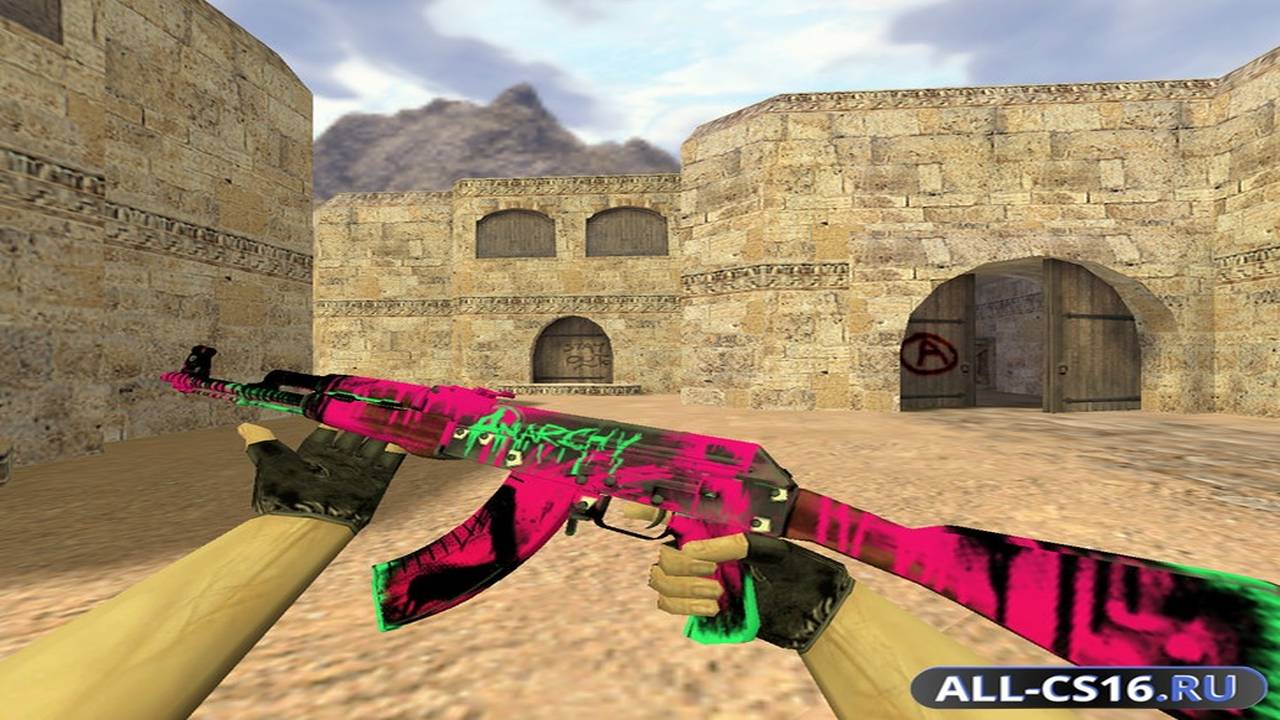 Модель оружия для CS 1.6 - AK-47 АК-47 Неоновая революция