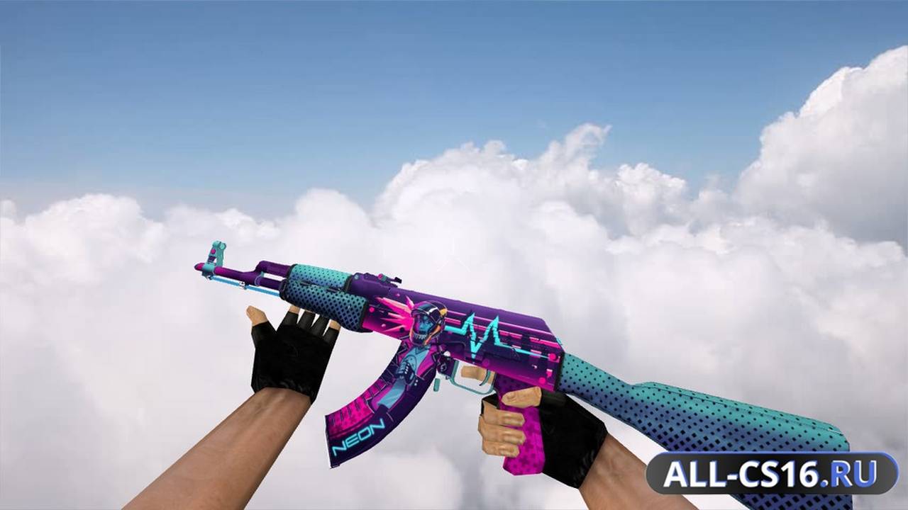 Модель оружия для CS 1.6 - AK-47 AK-47 Neon Rider
