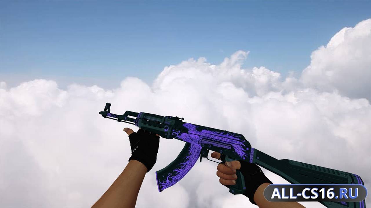 Модель оружия для CS 1.6 - AK-47 AK-47 Phoenix Rise Purple