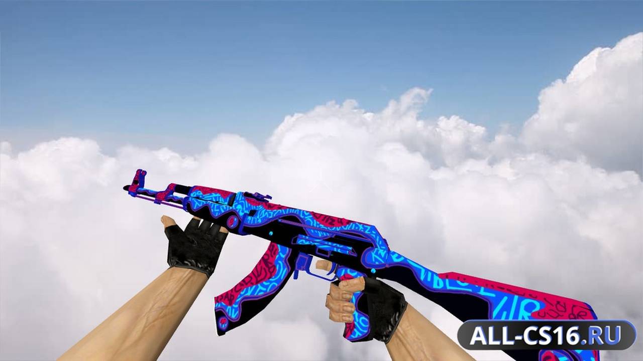 Модель оружия для CS 1.6 - AK-47 AK-47 Red Ice