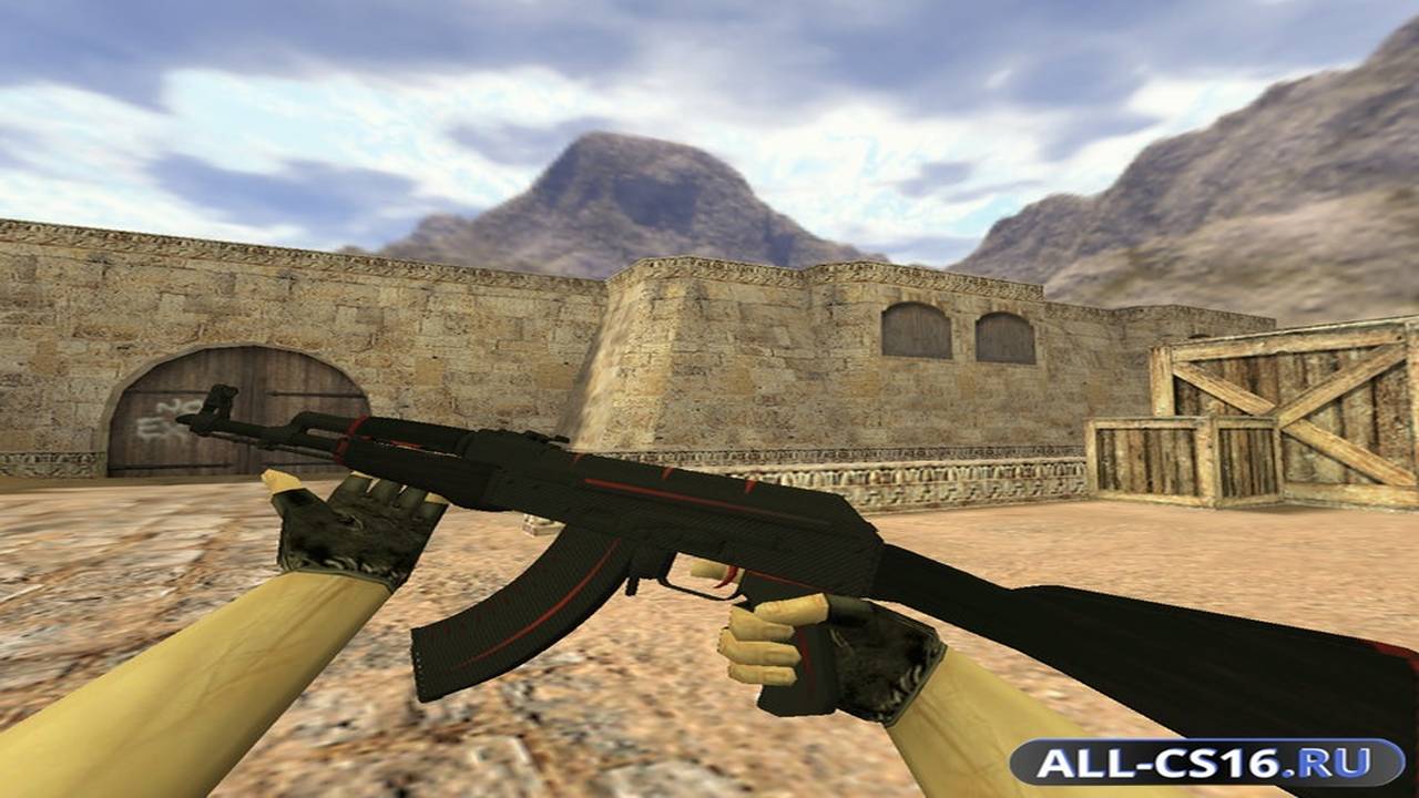 Модель оружия для CS 1.6 - AK-47 АК-47 Красная линия