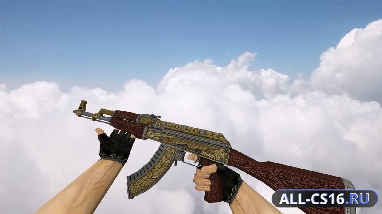 Модель оружия для CS 1.6 - AK-47 AK-47 Royal Platinum Gold