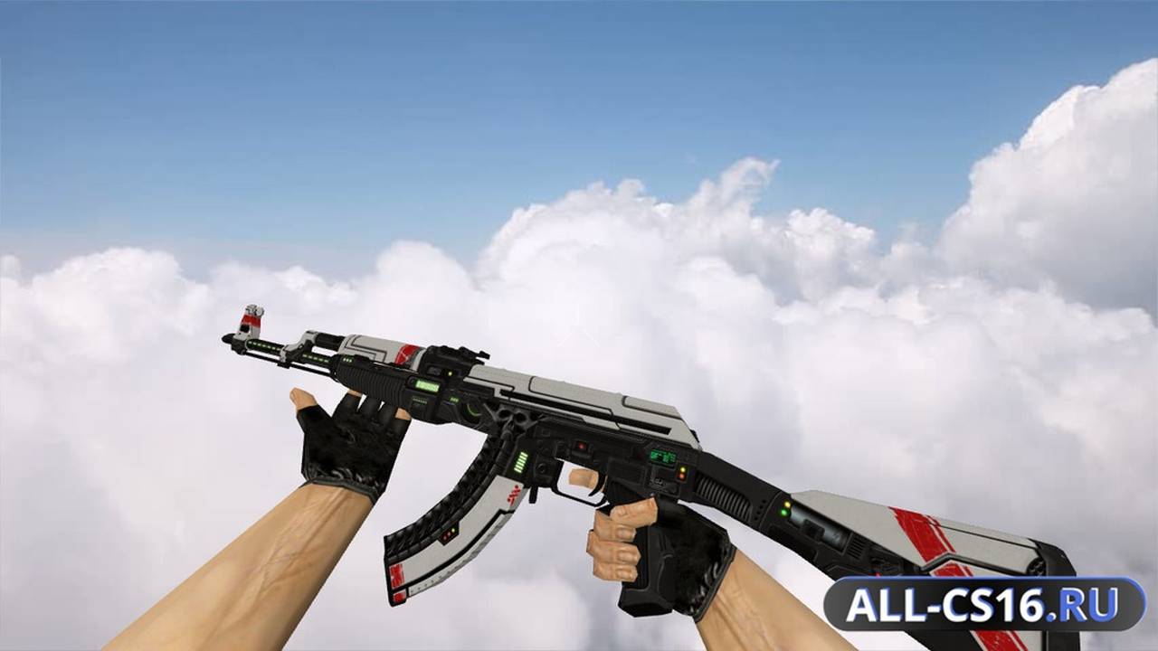 Модель оружия для CS 1.6 - AK-47 AK-47 Sci Fi Red