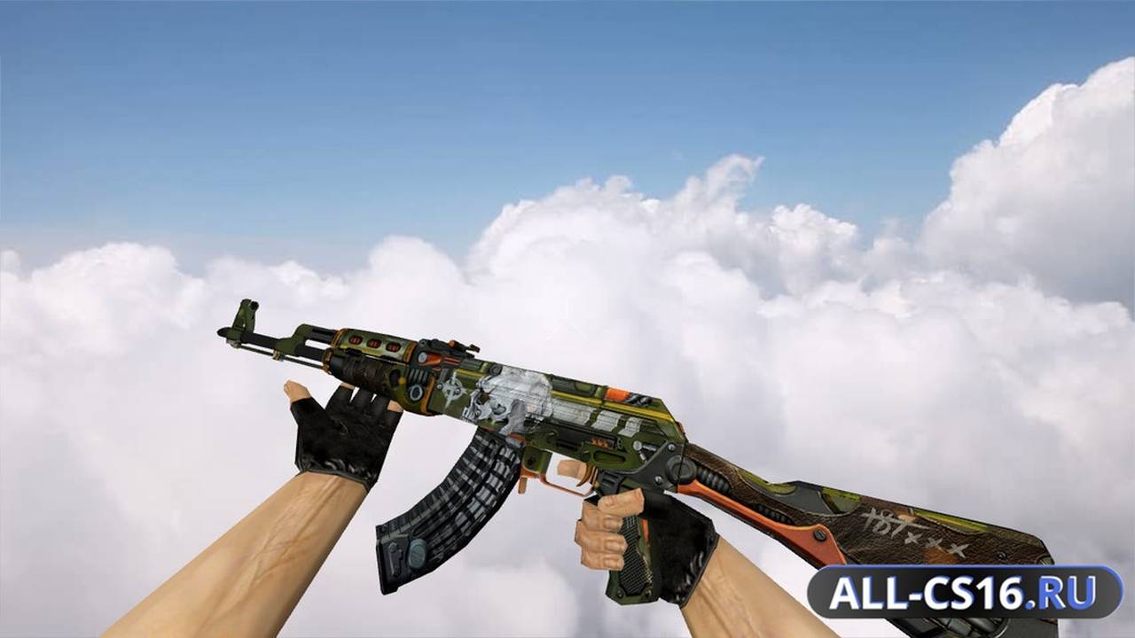 Модель оружия для CS 1.6 - AK-47 AK-47 Skulliosis
