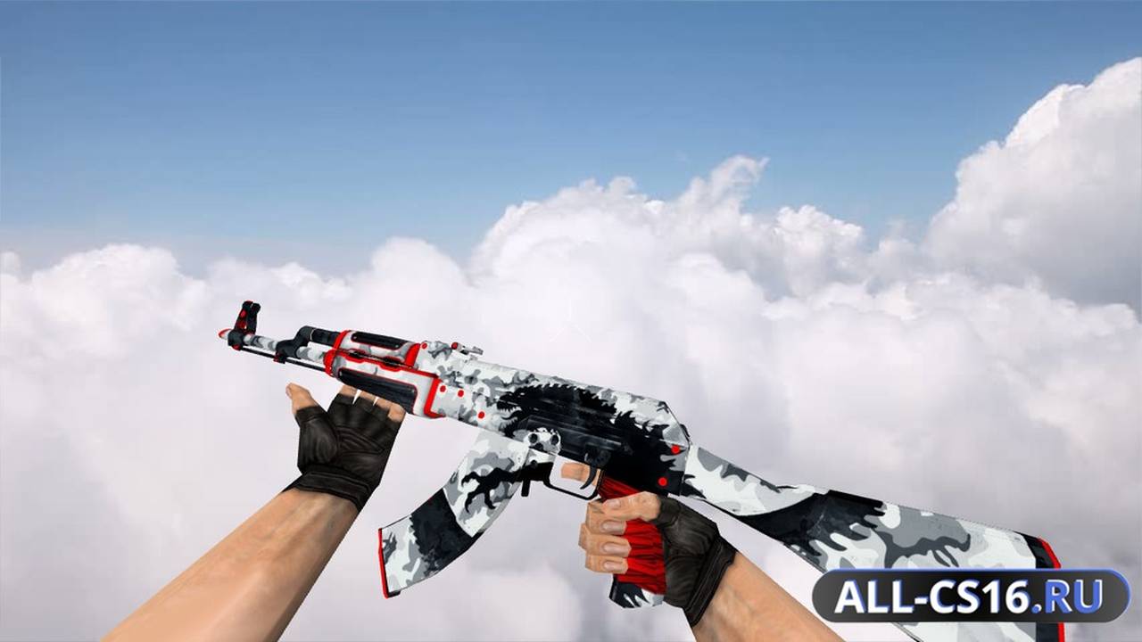 Модель оружия для CS 1.6 - AK-47 AK-47 WarZilla Red Rage