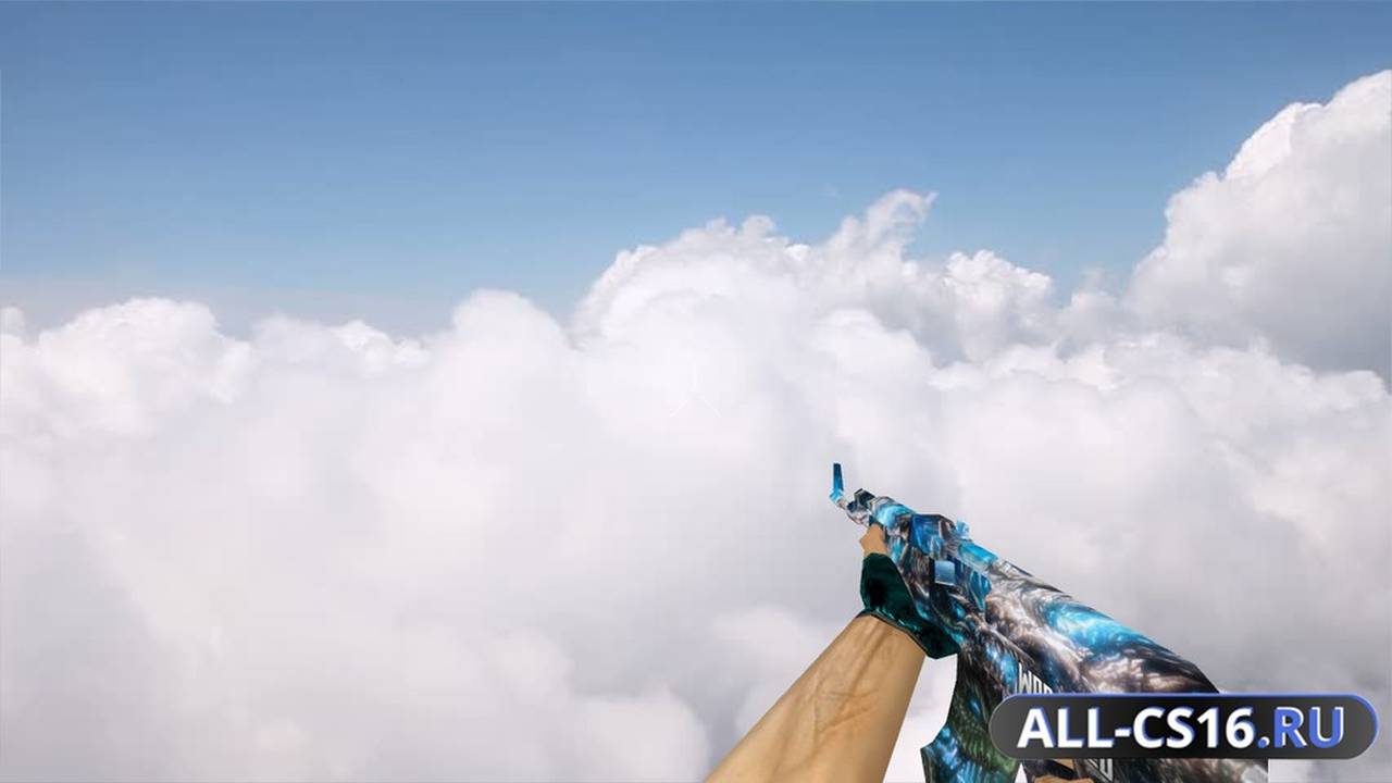 Модель оружия для CS 1.6 - AK-47 AK47 Blue Bones