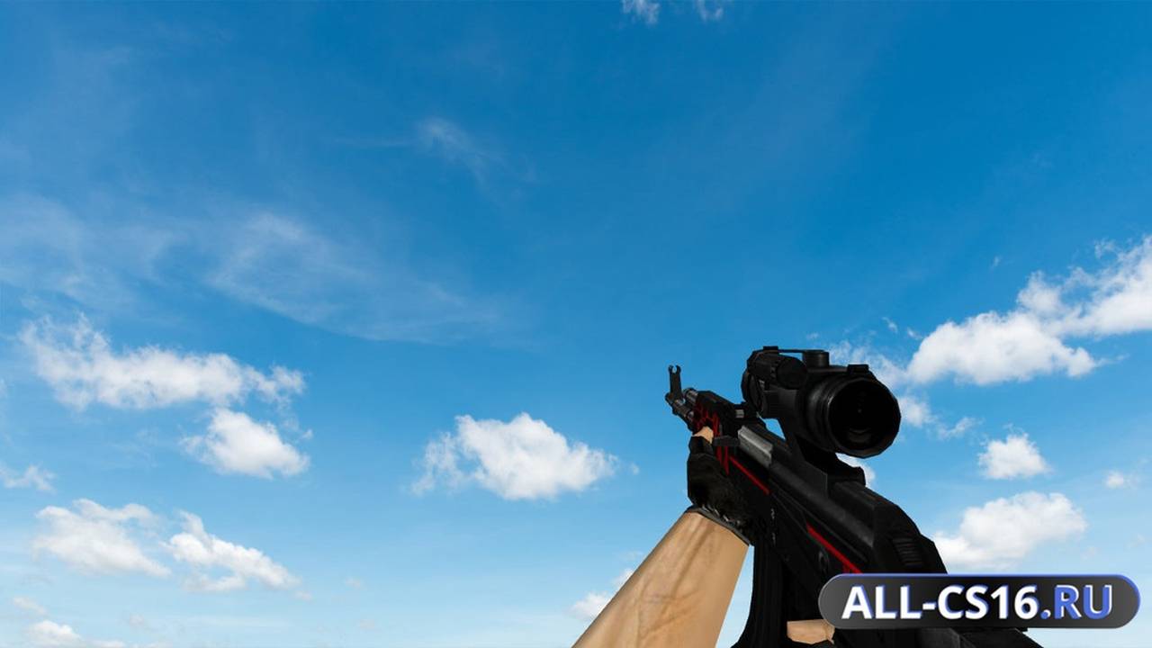 Модель оружия для CS 1.6 - MP5 AK74 | Красная линия