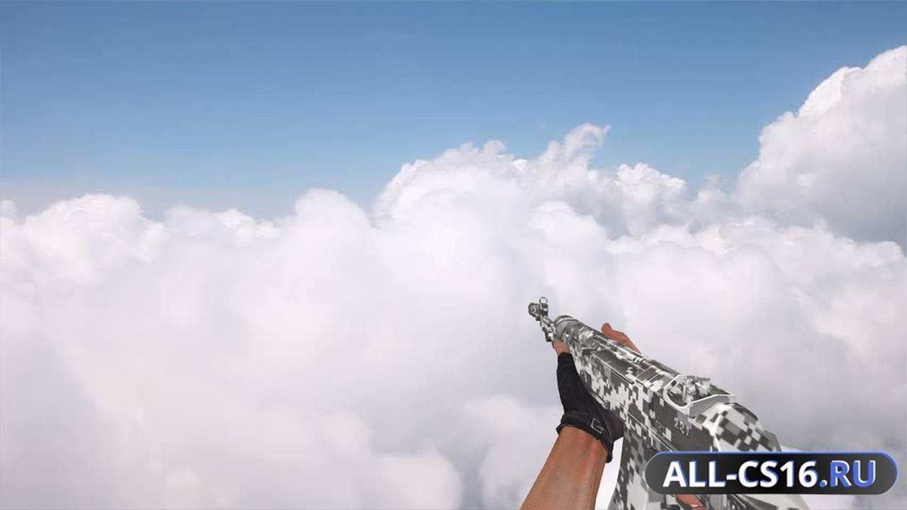 Модель оружия для CS 1.6 - AK-47 AN-94 Digital Snow