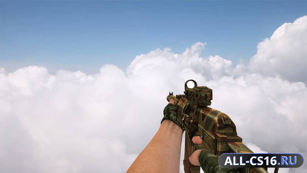 Модель оружия для CS 1.6 - AK-47 АС Вал | Лесной камуфляж