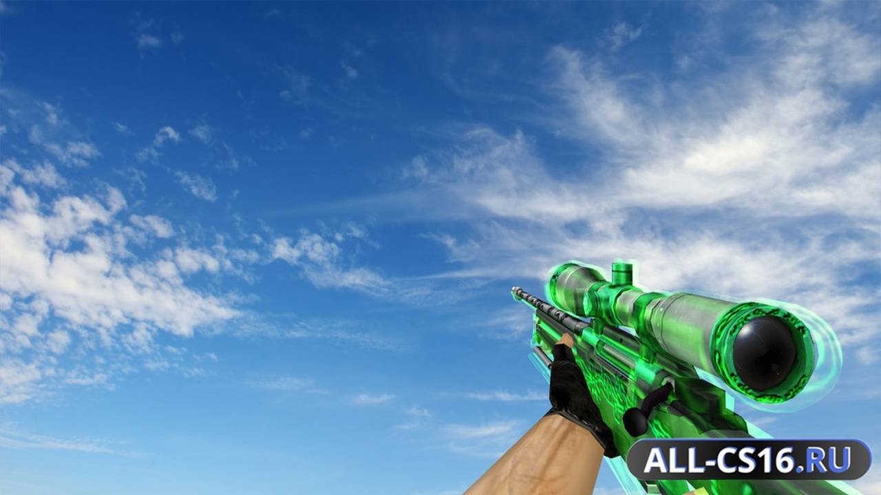 Модель оружия для CS 1.6 - AWP AWP Green Glass