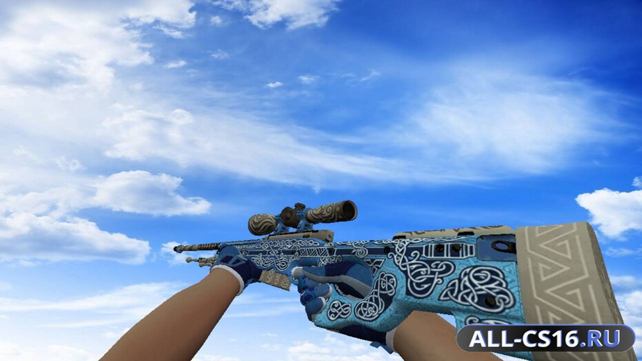 Модель оружия для CS 1.6 - AWP AWP | Гунгнир + спортивные перчатки Амфибия