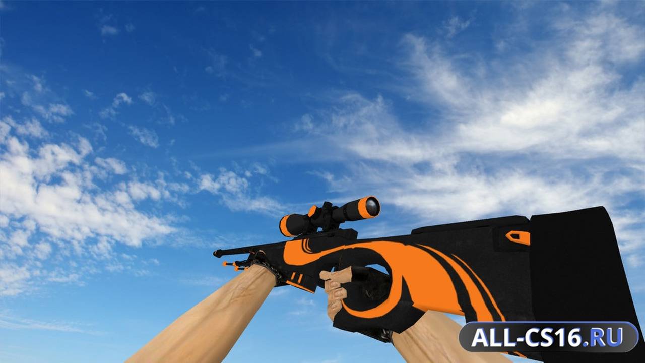 Модель оружия для CS 1.6 - AWP AWP Orange Dash