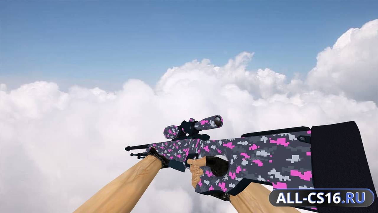 Модель оружия для CS 1.6 - AWP AWP Пиксельный камуфляж | Розовый