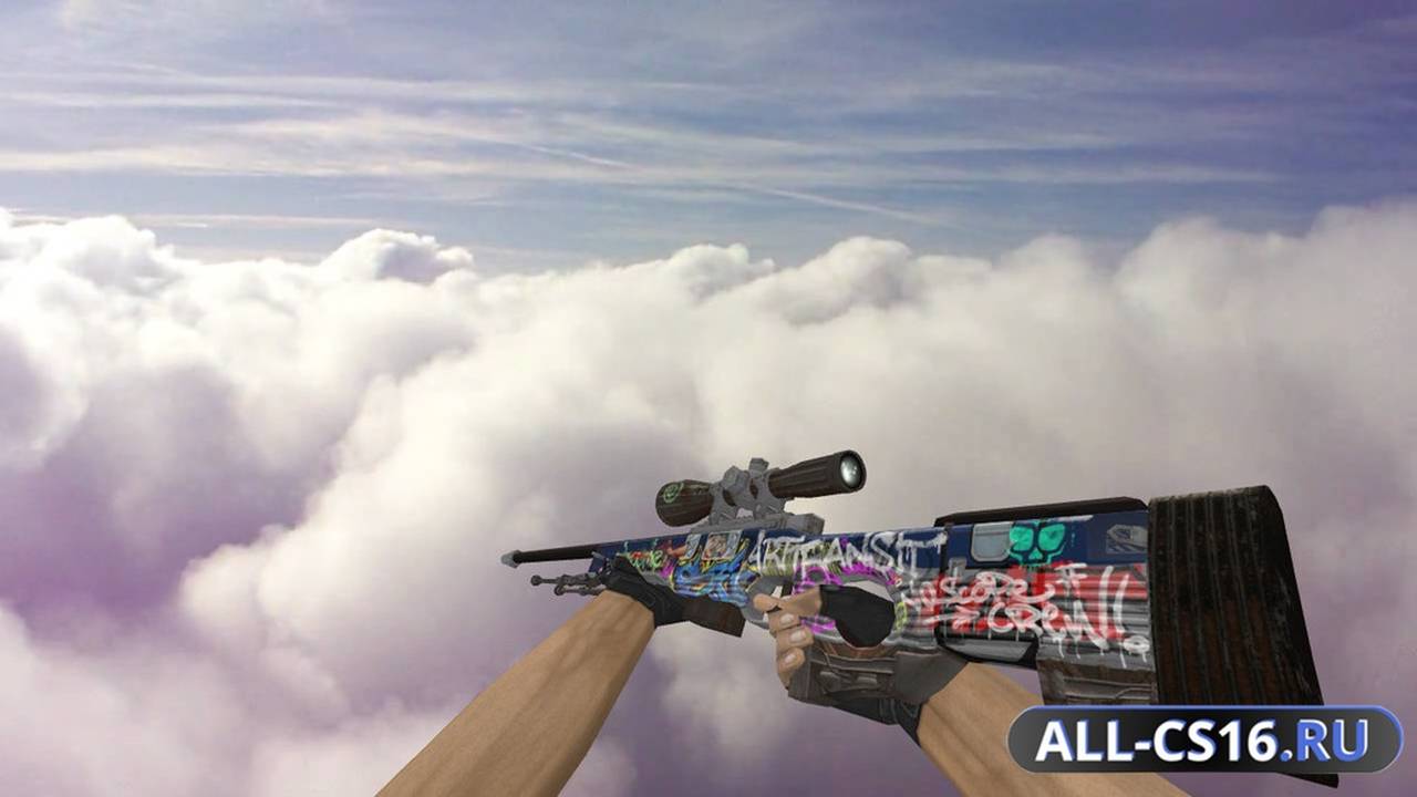 Модель оружия для CS 1.6 - AWP AWP Train Graffiti