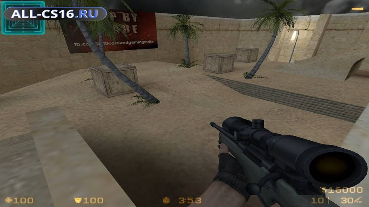Карта «awp_battleground_night» для CS 1.6 для CS 1.6