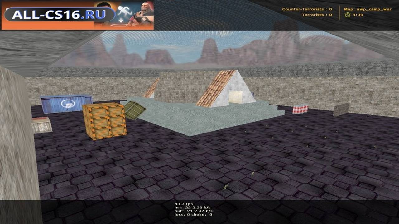 Карта «awp_camp_war» для CS 1.6 для CS 1.6
