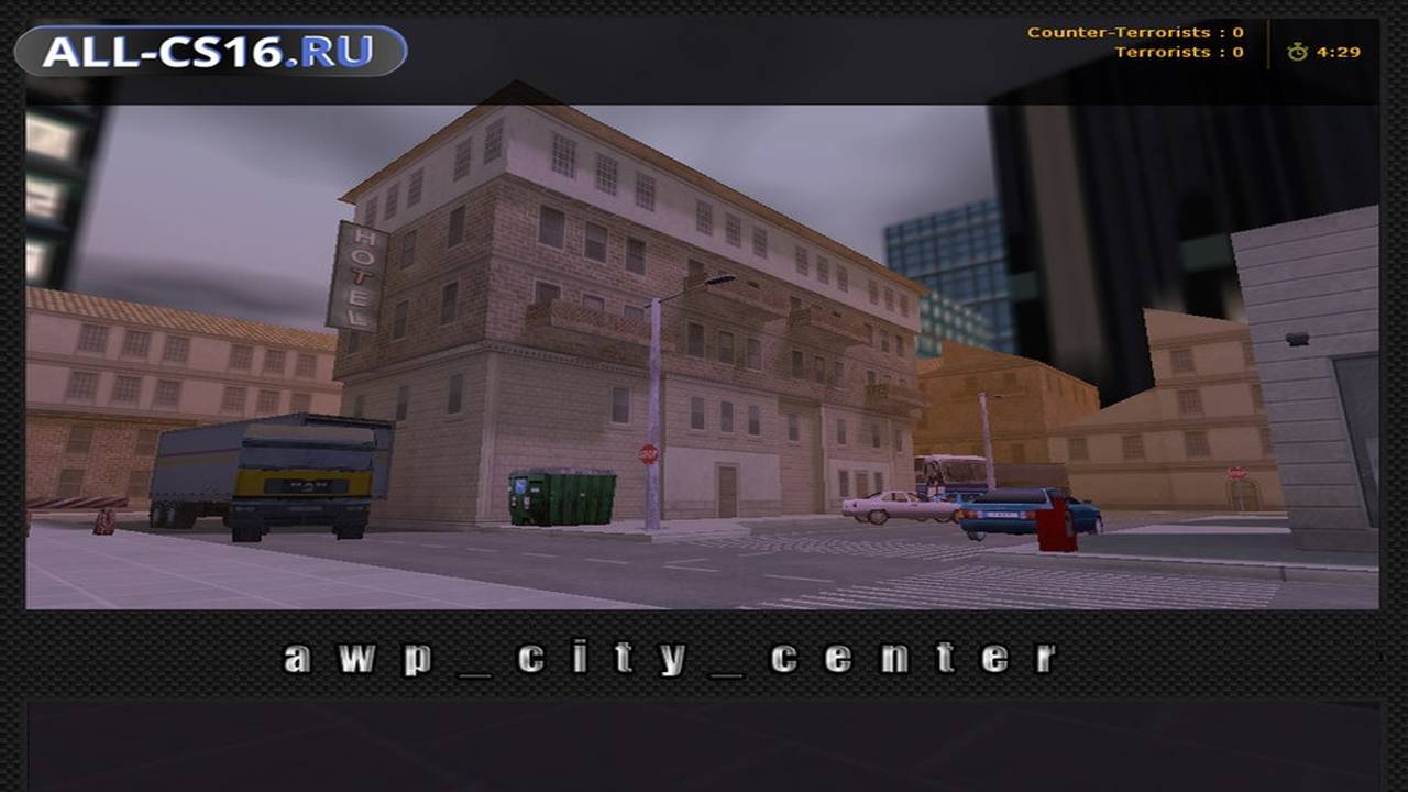 Карта «awp_city_center» для CS 1.6 для CS 1.6