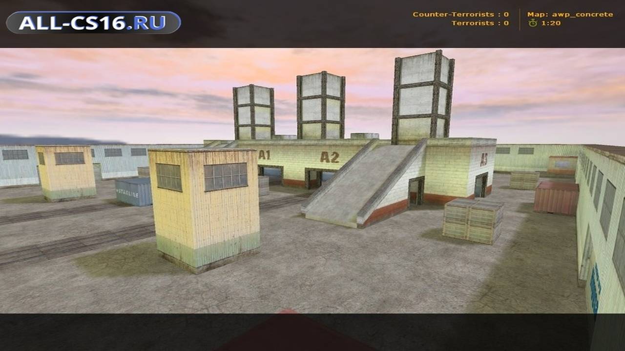 Карта «awp_concrete» для CS 1.6 для CS 1.6