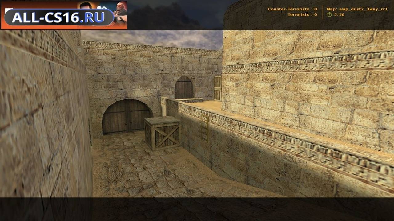 Карта «awp_dust2_3way_rc1» для CS 1.6 для CS 1.6