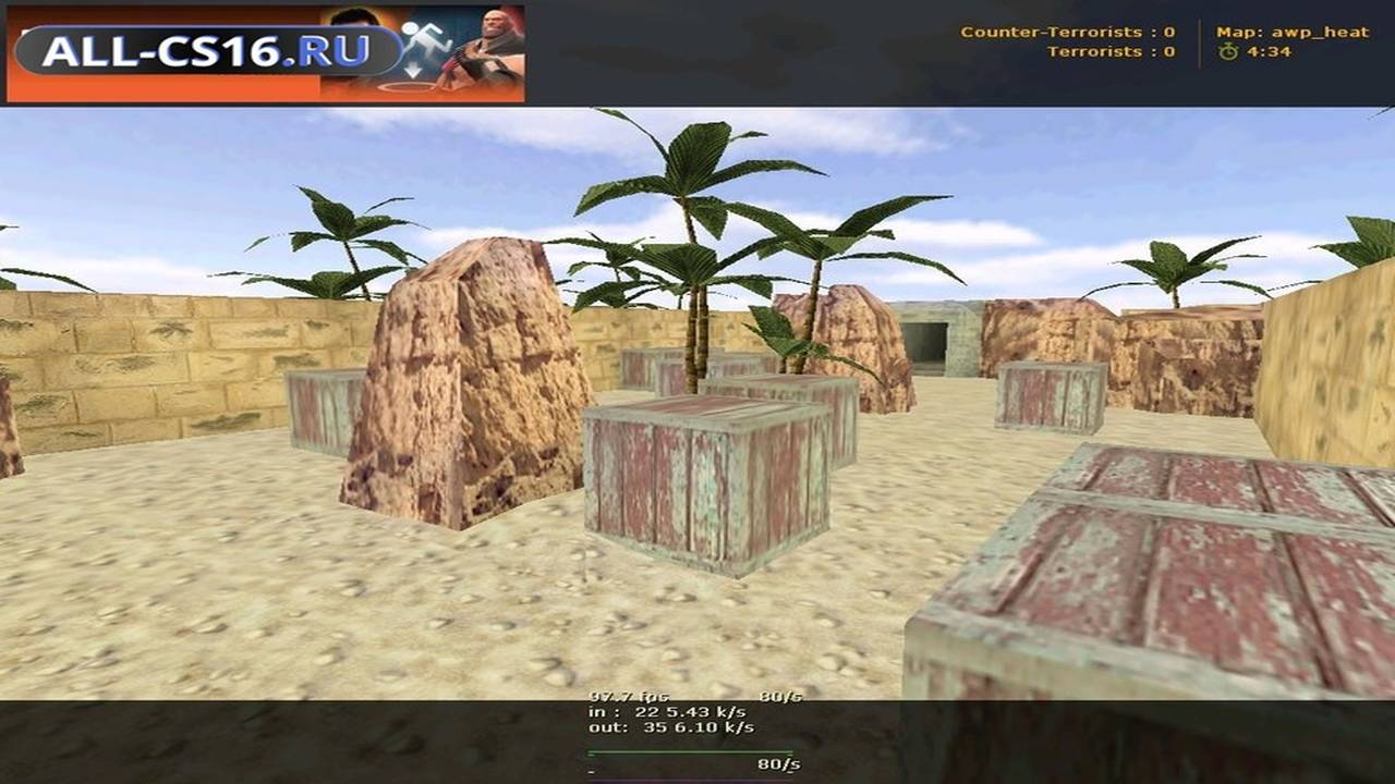 Карта «awp_heat» для CS 1.6 для CS 1.6