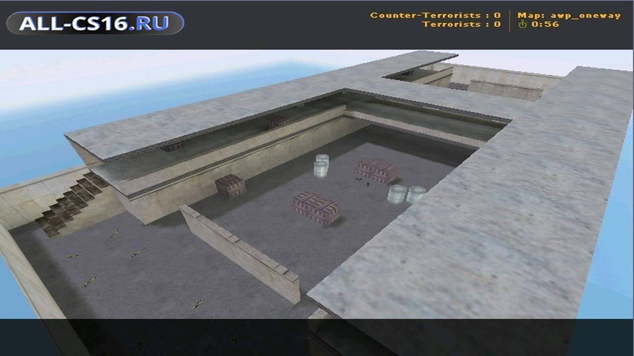 Карта «awp_oneway» для CS 1.6 для CS 1.6