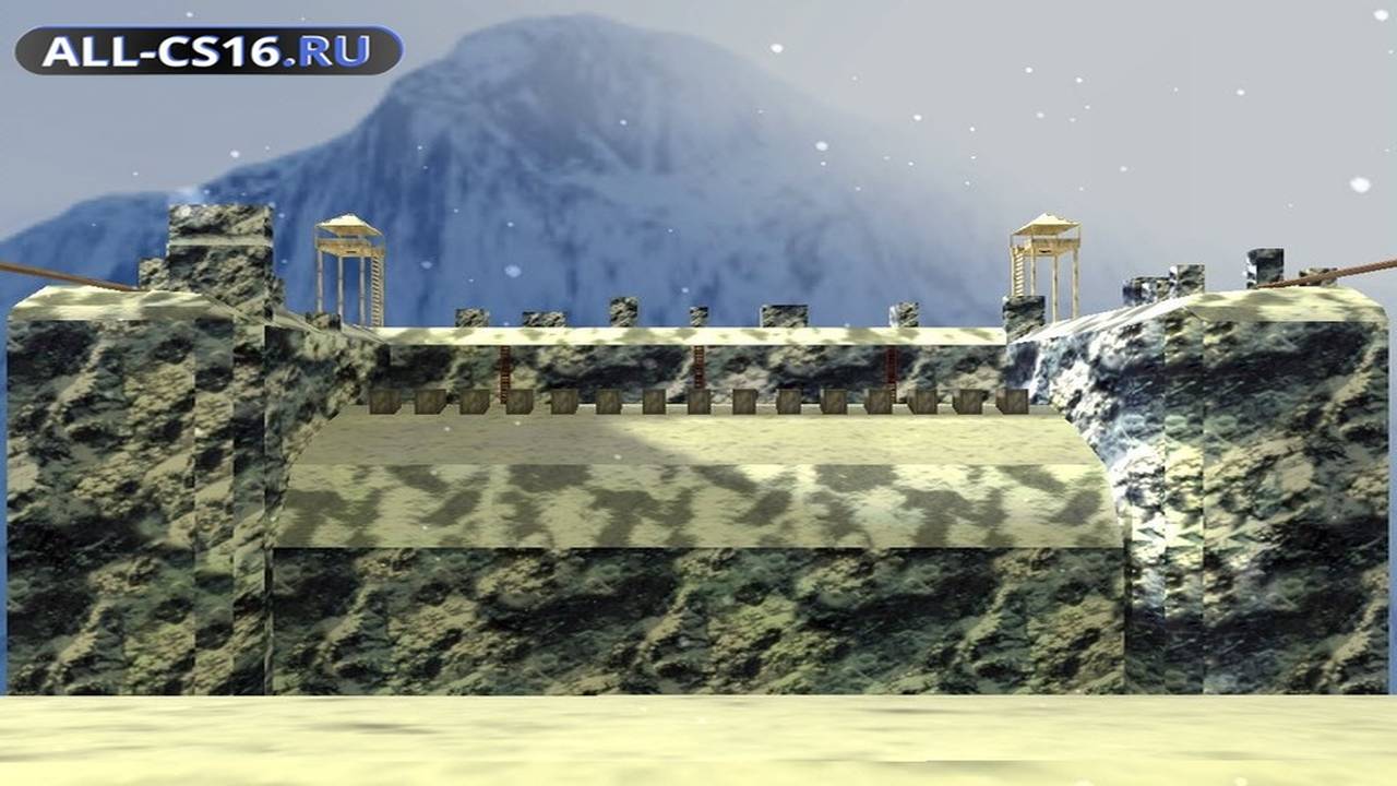 Карта «awp_snowmountains_waterfall_v2» для CS 1.6 для CS 1.6